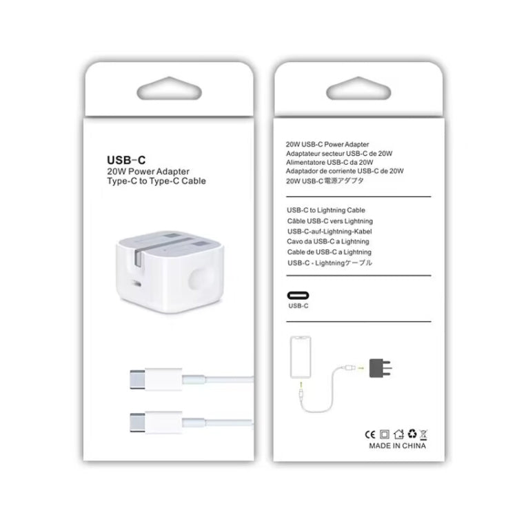 Caricabatterie da viaggio pieghevole 20W USB-C PD 3.0 con cavi 1