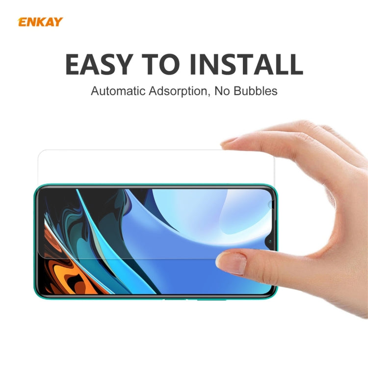 ENKAY Hat-Prince 0.26mm 9H 2.5D Pellicola in vetro temperato con bordo curvo, For Xiaomi Redmi 9T, For Xiaomi Redmi Note 9T, For Xiaomi Redmi K40 / K40 Pro / K40 Pro+, For Samsung Galaxy A52 5G, For Samsung Galaxy A72 5G, For Samsung Galaxy F62