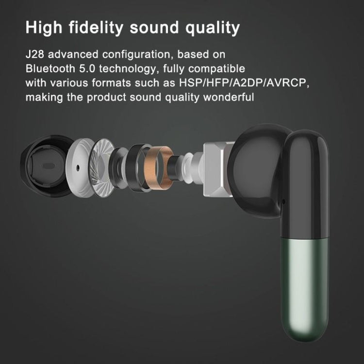 J28 TWS Auricolari Bluetooth senza fili LED Display digitale HIFI Music Sport Auricolare