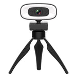 C10 2K HD senza distorsione, rotazione di 360 gradi, luce di riempimento a tre velocità, unità USB gratuita, webcam, microfono integrato per un suono più chiaro