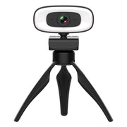 C10 2K HD senza distorsione, rotazione di 360 gradi, luce di riempimento a tre velocità, unità USB gratuita, webcam, microfono integrato per un suono più chiaro