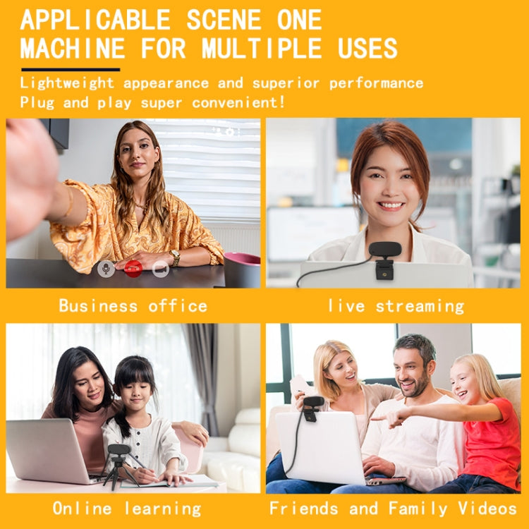 C10 2K HD senza distorsione, rotazione di 360 gradi, luce di riempimento a tre velocità, unità USB gratuita, webcam, microfono integrato per un suono più chiaro