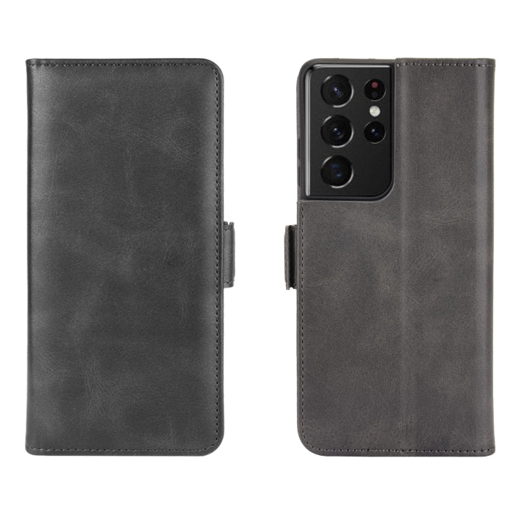 Per Samsung Galaxy S21 Ultra 5G Custodia in pelle a vibrazione orizzontale con fibbia magnetica a doppio lato con supporto e slot per schede e portafoglio, For Samsung Galaxy S21 Ultra 5G