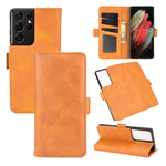 Per Samsung Galaxy S21 Ultra 5G Custodia in pelle a vibrazione orizzontale con fibbia magnetica a doppio lato con supporto e slot per schede e portafoglio, For Samsung Galaxy S21 Ultra 5G