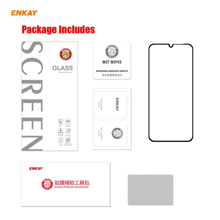 ENKAY Hat-Prince Full Glue 0.26mm 9H 2.5D Pellicola a copertura totale in vetro temperato, For Samsung Galaxy A32 5G, For Samsung Galaxy A52 5G, For Samsung Galaxy A72 5G