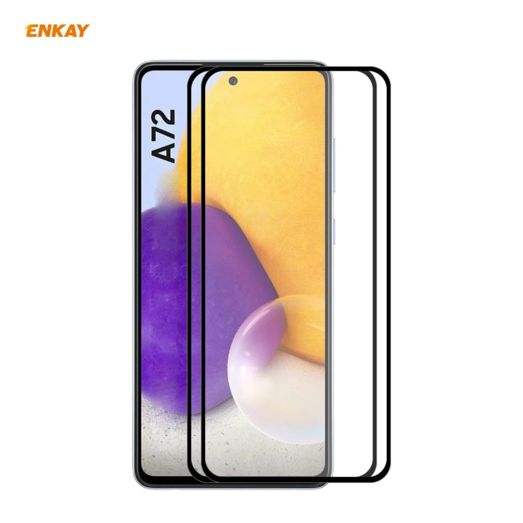 2 PZ ENKAY Hat-Prince Full Glue 0.26mm 9H 2.5D Pellicola a copertura totale in vetro temperato, For Samsung Galaxy A32 5G(2 PCS), For Samsung Galaxy A52 5G, For Samsung Galaxy A72 5G(2pcs)