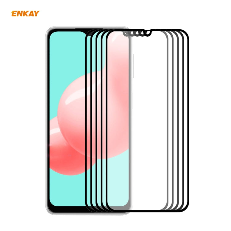 5 PZ ENKAY Hat-Prince Full Glue 0.26mm 9H 2.5D Pellicola a copertura totale in vetro temperato, For Samsung Galaxy A32 5G, For Samsung Galaxy A52 5G, For Samsung Galaxy A72 5G