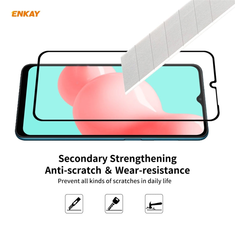 5 PZ ENKAY Hat-Prince Full Glue 0.26mm 9H 2.5D Pellicola a copertura totale in vetro temperato, For Samsung Galaxy A32 5G, For Samsung Galaxy A52 5G, For Samsung Galaxy A72 5G
