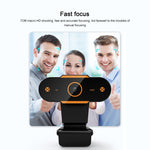 312 1080P HD USB 2.0 PC Desktop Camera Webcam con microfono, lunghezza cavo: circa 1,3 m, Regular, with Tripod, Anti-peep
