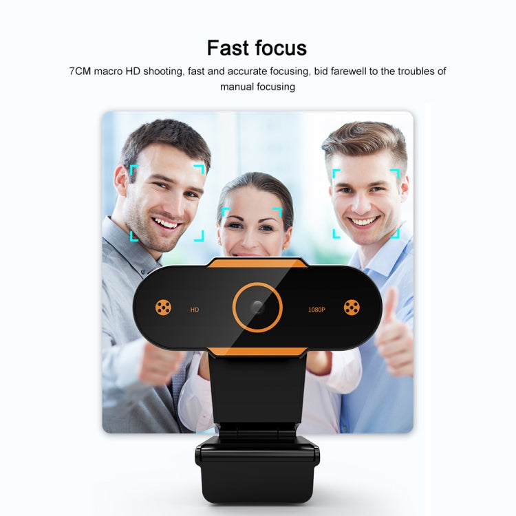312 1080P HD USB 2.0 PC Desktop Camera Webcam con microfono, lunghezza cavo: circa 1,3 m, Regular, with Tripod, Anti-peep