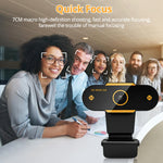 312 1080P HD USB 2.0 PC Desktop Camera Webcam con microfono, lunghezza cavo: circa 1,3 m, Regular, with Tripod, Anti-peep