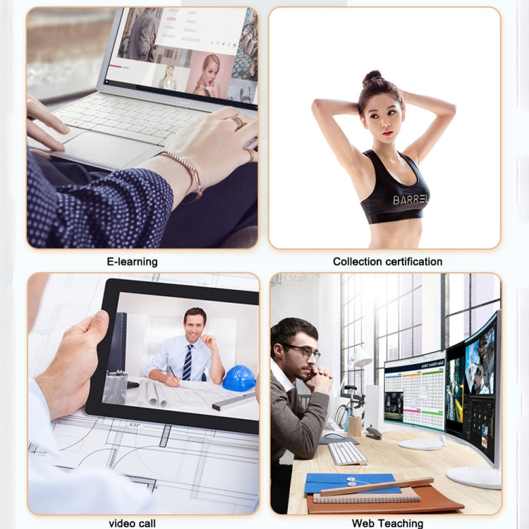 312 1080P HD USB 2.0 PC Desktop Camera Webcam con microfono, lunghezza cavo: circa 1,3 m, Regular, with Tripod, Anti-peep