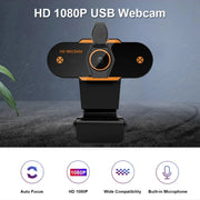 312 1080P HD USB 2.0 PC Desktop Camera Webcam con microfono, lunghezza cavo: circa 1,3 m, Regular, with Tripod, Anti-peep
