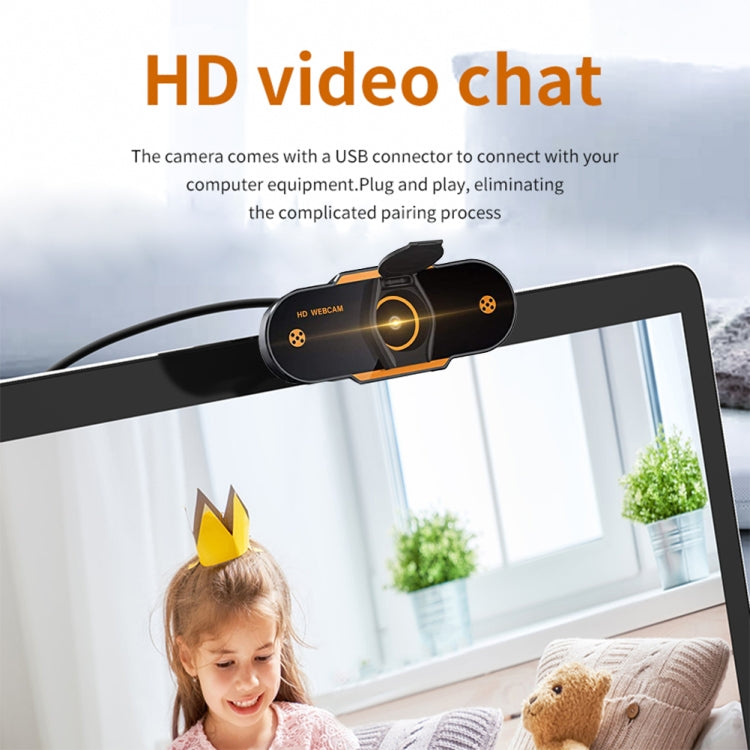 312 1080P HD USB 2.0 PC Desktop Camera Webcam con microfono, lunghezza cavo: circa 1,3 m, Regular, with Tripod, Anti-peep