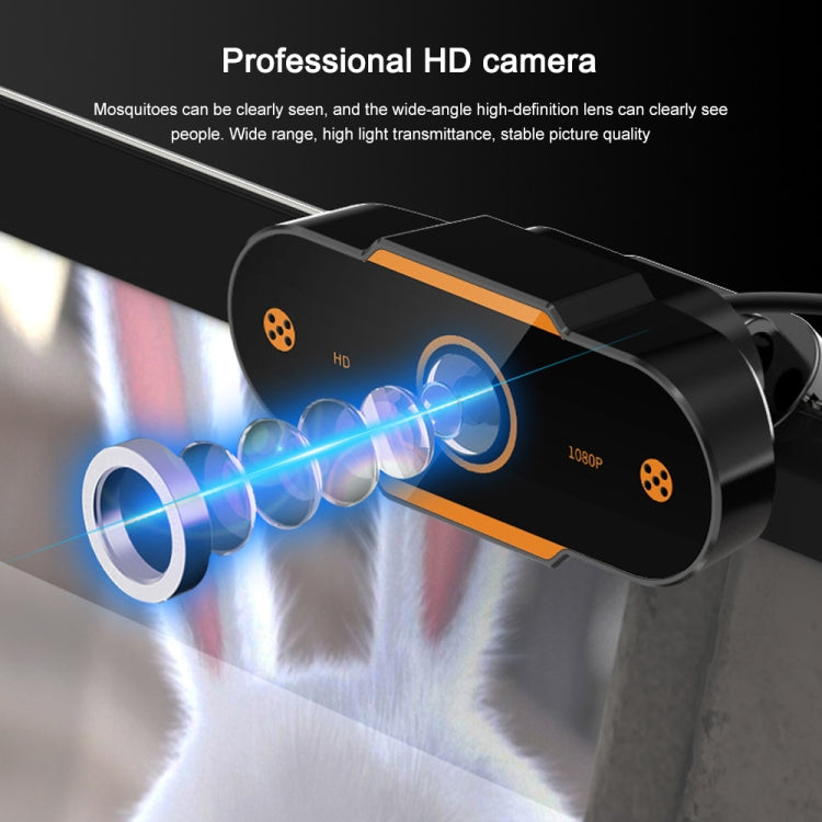 312 1080P HD USB 2.0 PC Desktop Camera Webcam con microfono, lunghezza cavo: circa 1,3 m, Regular, with Tripod, Anti-peep