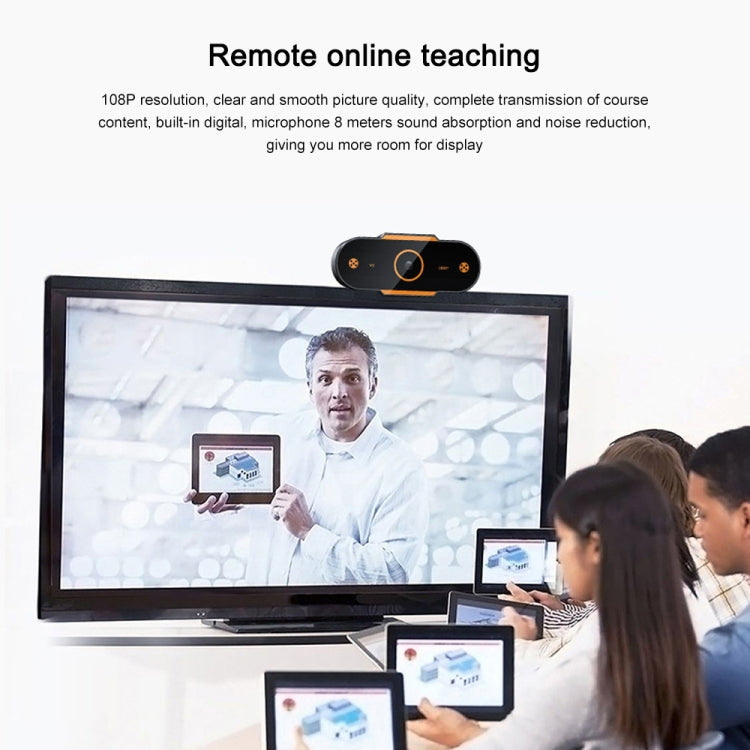 312 1080P HD USB 2.0 PC Desktop Camera Webcam con microfono, lunghezza cavo: circa 1,3 m, Regular, with Tripod, Anti-peep
