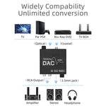 Convertitore audio digitale-analogico Estrattore stereo Amplificatore DAC SPDIF ottico 192Khz 24Bit