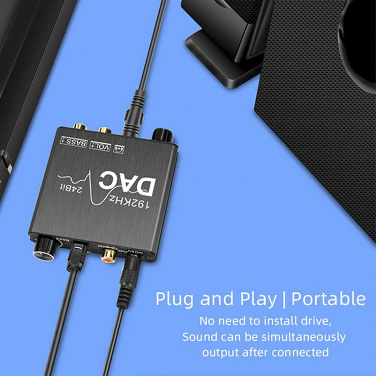 Convertitore audio digitale-analogico Estrattore stereo Amplificatore DAC SPDIF ottico 192Khz 24Bit