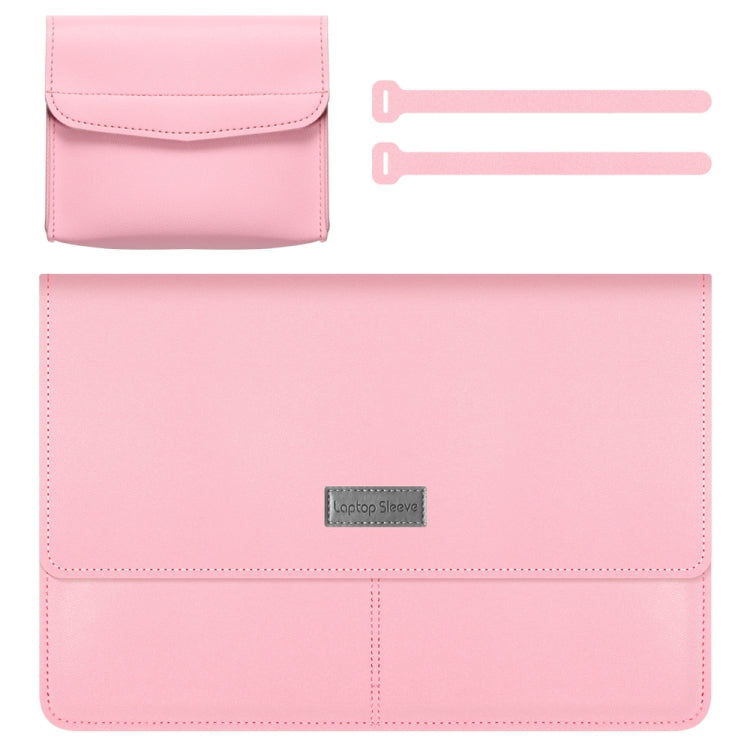 Litchi Pattern PU Leather Waterproof Ultra-sottile Protection Liner Bag Valigetta Borsa da trasporto per laptop per laptop da 13-14 pollici, For 13-14 inch