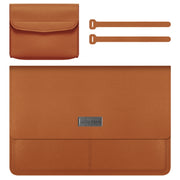 Litchi Pattern PU Leather Waterproof Ultra-sottile Protection Liner Bag Valigetta Borsa da trasporto per laptop per laptop da 13-14 pollici, For 13-14 inch