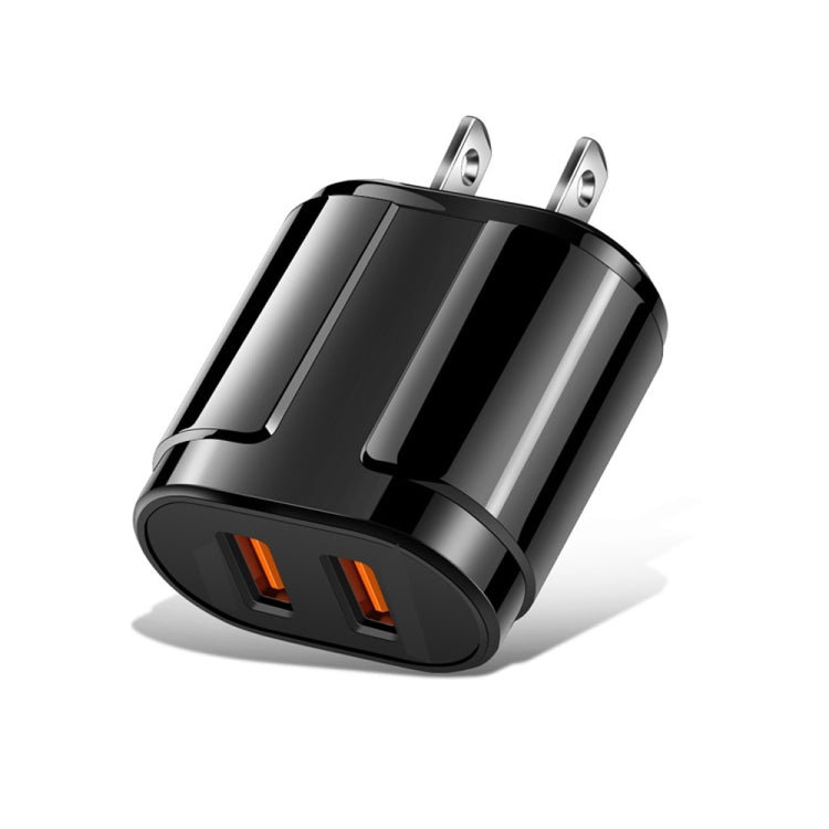 Caricatore da viaggio doppio USB con cavo tipo C 1 metro