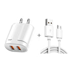 Caricatore da viaggio Dual USB con cavo micro USB 1 metro