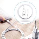 Caricatore da viaggio portatile doppio USB + cavo dati da USB a 8 pin da 1 metro, spina europea