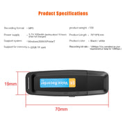 SK001 Professionale Ricaricabile U-Disk Portatile USB Audio Digitale Registratore Vocale Penna Supporto TF Card Fino a 32 GB Dittafono Flash Drive, 32GB