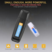 SK001 Professionale Ricaricabile U-Disk Portatile USB Audio Digitale Registratore Vocale Penna Supporto TF Card Fino a 32 GB Dittafono Flash Drive, 32GB