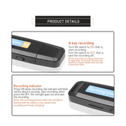 SK001 Professionale Ricaricabile U-Disk Portatile USB Audio Digitale Registratore Vocale Penna Supporto TF Card Fino a 32 GB Dittafono Flash Drive, 32GB
