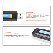 SK001 Professionale Ricaricabile U-Disk Portatile USB Audio Digitale Registratore Vocale Penna Supporto TF Card Fino a 32 GB Dittafono Flash Drive, 32GB