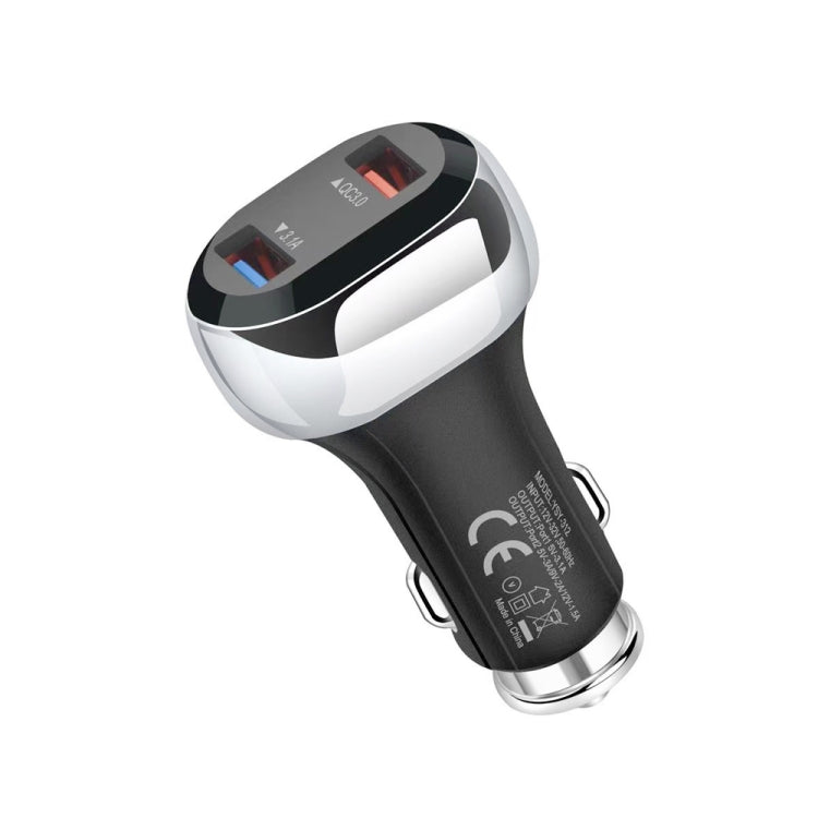 YSY-312 18W Portatile QC3.0 Dual USB Telefoni cellulari e Tablet PC Caricabatterie universale per auto, Car Charger