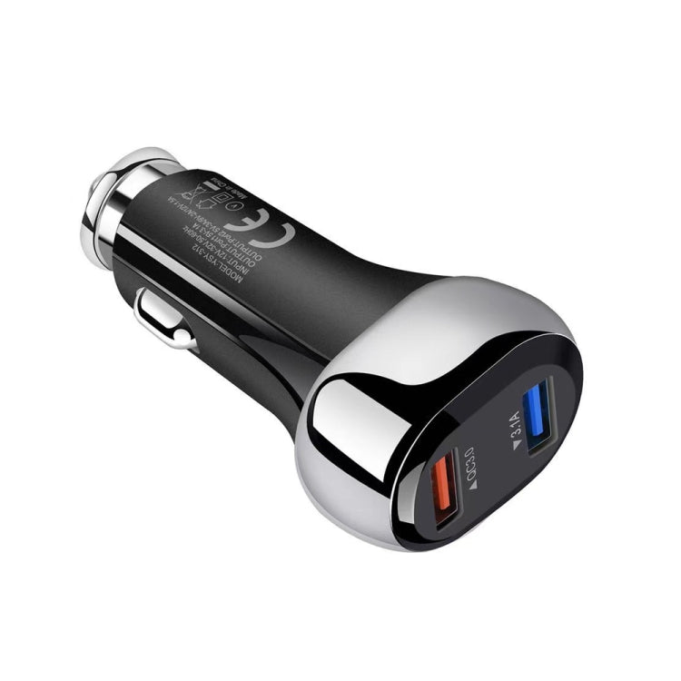 YSY-312 18W Portatile QC3.0 Dual USB Telefoni cellulari e Tablet PC Caricabatterie universale per auto, Car Charger