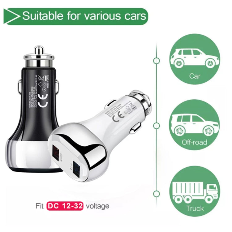 YSY-312 18W Portatile QC3.0 Dual USB Telefoni cellulari e Tablet PC Caricabatterie universale per auto, Car Charger