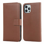 Custodia a libro orizzontale in pelle di vacchetta tinta unita con chiusura magnetica, supporto, slot per carte e portafoglio, For iPhone 12 Pro Max, For iPhone 12 / 12 Pro