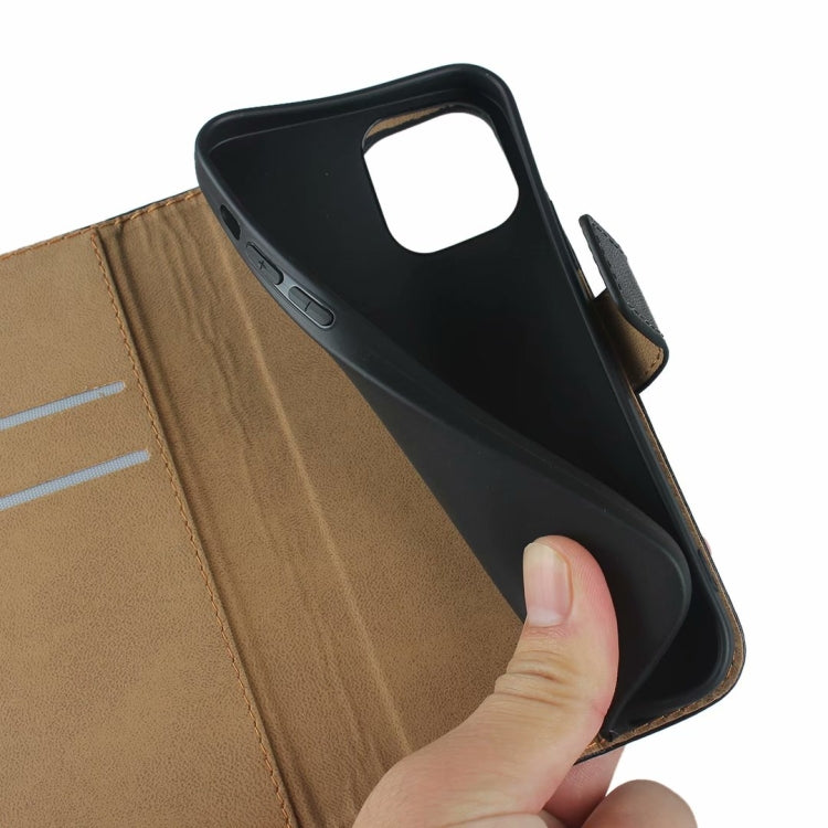 Custodia a libro orizzontale in pelle di vacchetta tinta unita con chiusura magnetica, supporto, slot per carte e portafoglio, For iPhone 12 Pro Max, For iPhone 12 / 12 Pro