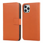 Custodia a libro orizzontale in pelle di vacchetta tinta unita con chiusura magnetica, supporto, slot per carte e portafoglio, For iPhone 12 Pro Max, For iPhone 12 / 12 Pro