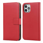 Custodia a libro orizzontale in pelle di vacchetta tinta unita con chiusura magnetica, supporto, slot per carte e portafoglio, For iPhone 12 Mini, For Samsung Galaxy S20 FE