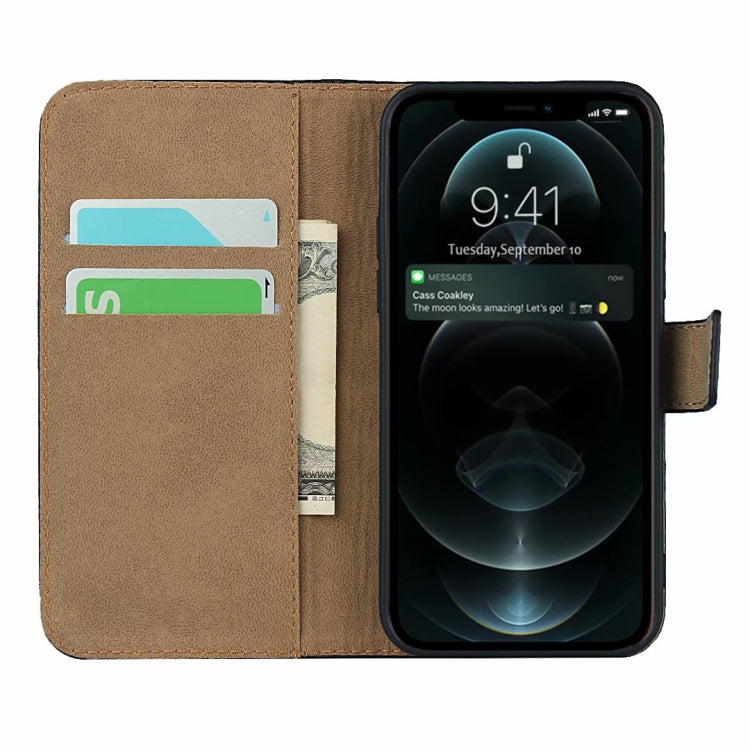 Custodia a libro orizzontale in pelle di vacchetta tinta unita con chiusura magnetica, supporto, slot per carte e portafoglio, For iPhone 12 Mini, For Samsung Galaxy S20 FE