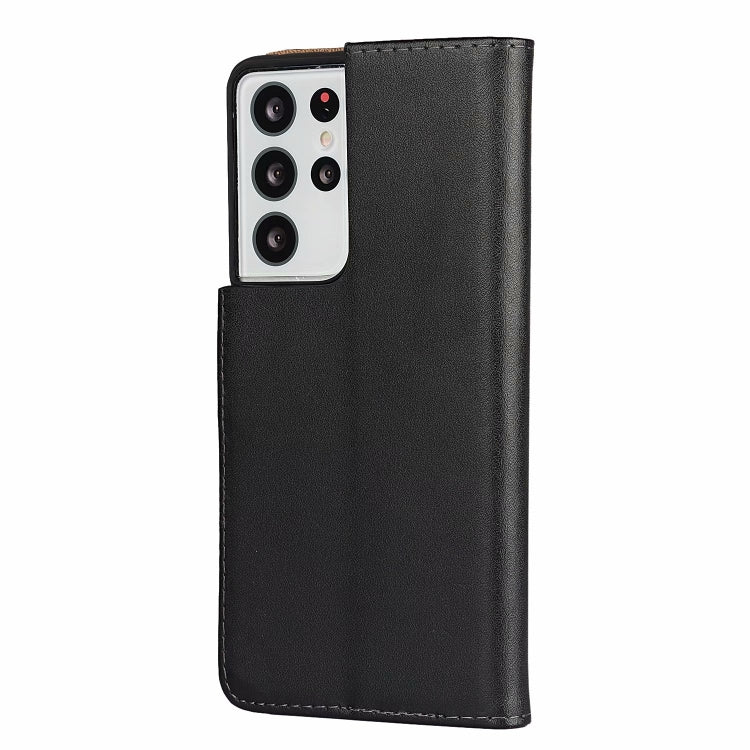 Custodia a libro orizzontale in pelle di vacchetta tinta unita con chiusura magnetica, supporto, slot per carte e portafoglio, For Samsung Galaxy S21 Ultra 5G, For Samsung Galaxy S21 Plus 5G, For Samsung Galaxy S21 5G, For Samsung Galaxy A52 5G        ...