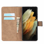 Custodia a libro orizzontale in pelle di vacchetta tinta unita con chiusura magnetica, supporto, slot per carte e portafoglio, For Samsung Galaxy S21 Ultra 5G, For Samsung Galaxy S21 Plus 5G, For Samsung Galaxy S21 5G, For Samsung Galaxy A52 5G        ...
