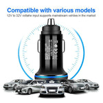 YSY-349 QC3.0 Caricabatteria da auto con doppia porta USB + cavo dati da USB a micro USB da 1 m 3 A, with Micro USB Cable