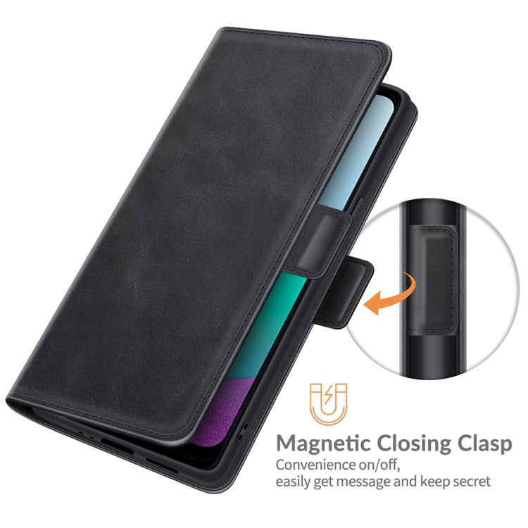Per Samsung Galaxy A02 / M02 Custodia in pelle a vibrazione orizzontale con fibbia magnetica a doppio lato con supporto e slot per schede e portafoglio