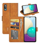 Per Samsung Galaxy A02 / M02 Custodia in pelle a vibrazione orizzontale con fibbia magnetica a doppio lato con supporto e slot per schede e portafoglio