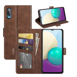 Per Samsung Galaxy A02 / M02 Custodia in pelle a vibrazione orizzontale con fibbia magnetica a doppio lato con supporto e slot per schede e portafoglio