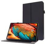 Guscio protettivo piatto anti caduta con staffa a due pieghe in pelle PU con porta biglietti da visita, For Lenovo Tab P11