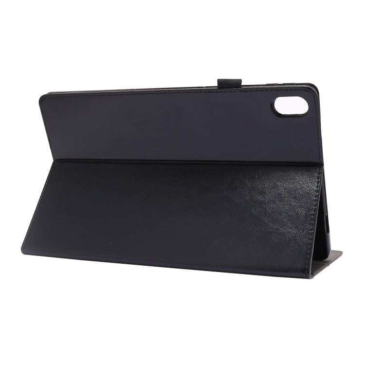 Guscio protettivo piatto anti caduta con staffa a due pieghe in pelle PU con porta biglietti da visita, For Lenovo Tab P11