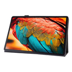 Guscio protettivo piatto anti caduta con staffa a due pieghe in pelle PU con porta biglietti da visita, For Lenovo Tab P11