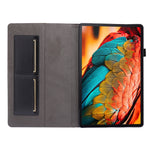Guscio protettivo piatto anti caduta con staffa a due pieghe in pelle PU con porta biglietti da visita, For Lenovo Tab P11