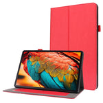 Guscio protettivo piatto anti caduta con staffa a due pieghe in pelle PU con porta biglietti da visita, For Lenovo Tab P11